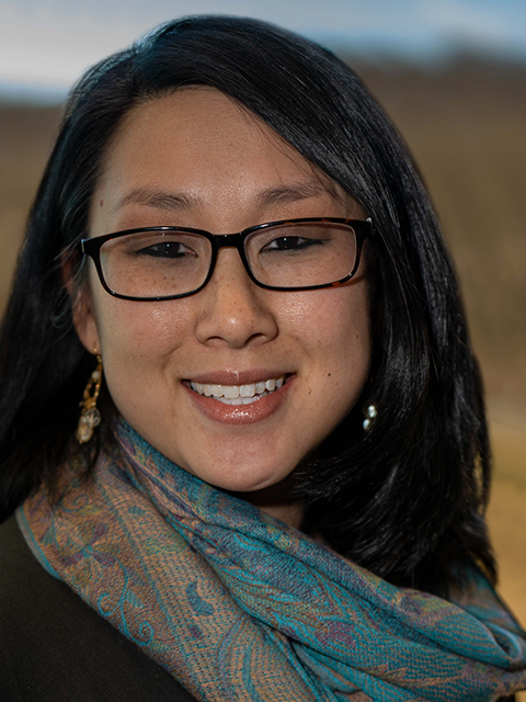 woman smiling at camera 